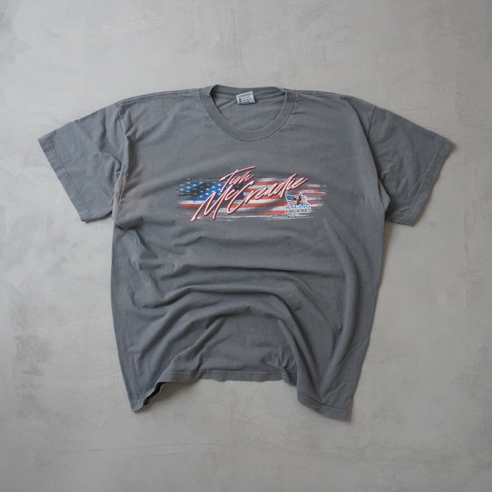 Y2K Cars Tim McCreadie Racing T-Shirt Mens 2XL Grey Graphic Tee Made in USA